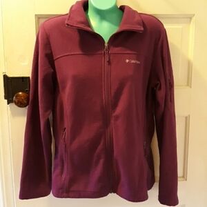 Columbia purple fleece jacket medium